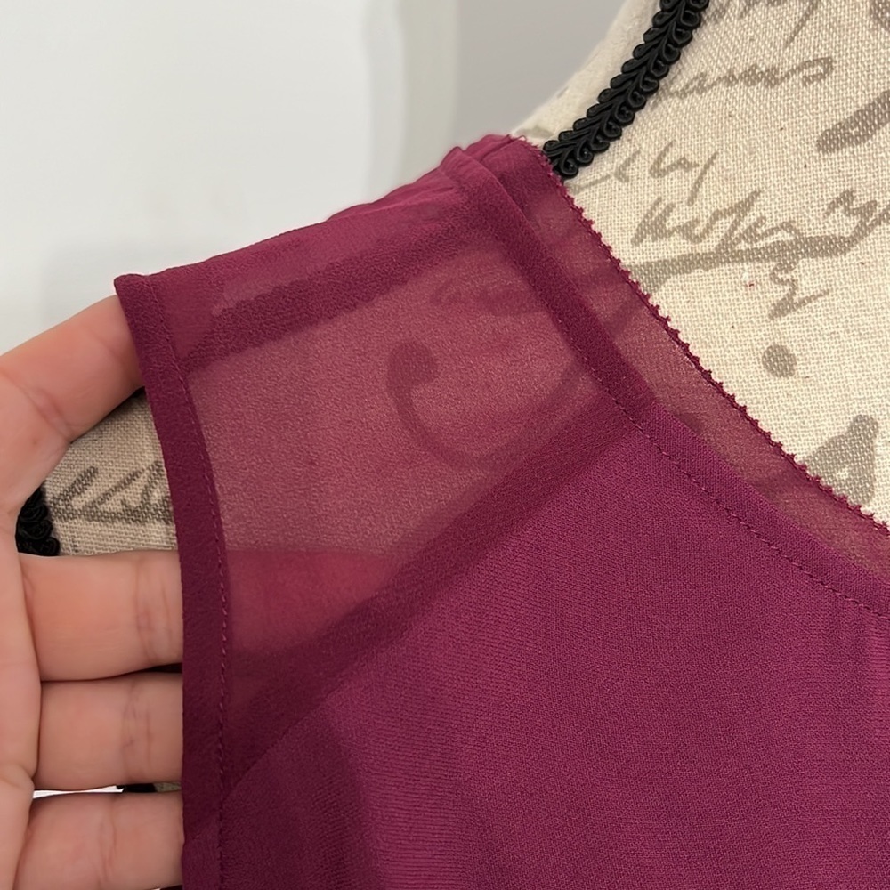 Soft Surroundings PM purple Blouse Tank top Zipper on the back - Picture 4 of 8